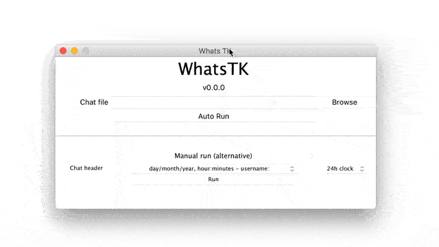 WhatsTK user interface